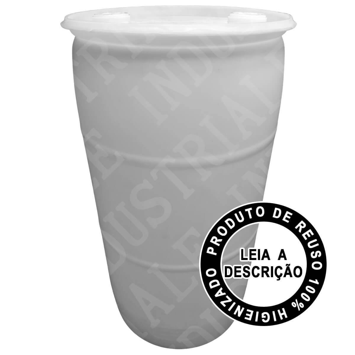 Bombona Plástica 120 Litros Tampa Fixa Selo U.N REUSO