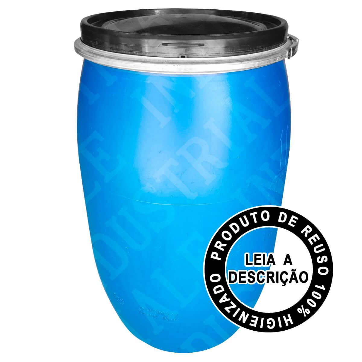 Bombona Plástica 120 Litros Tampa Removível Cinta Lacre REUSO