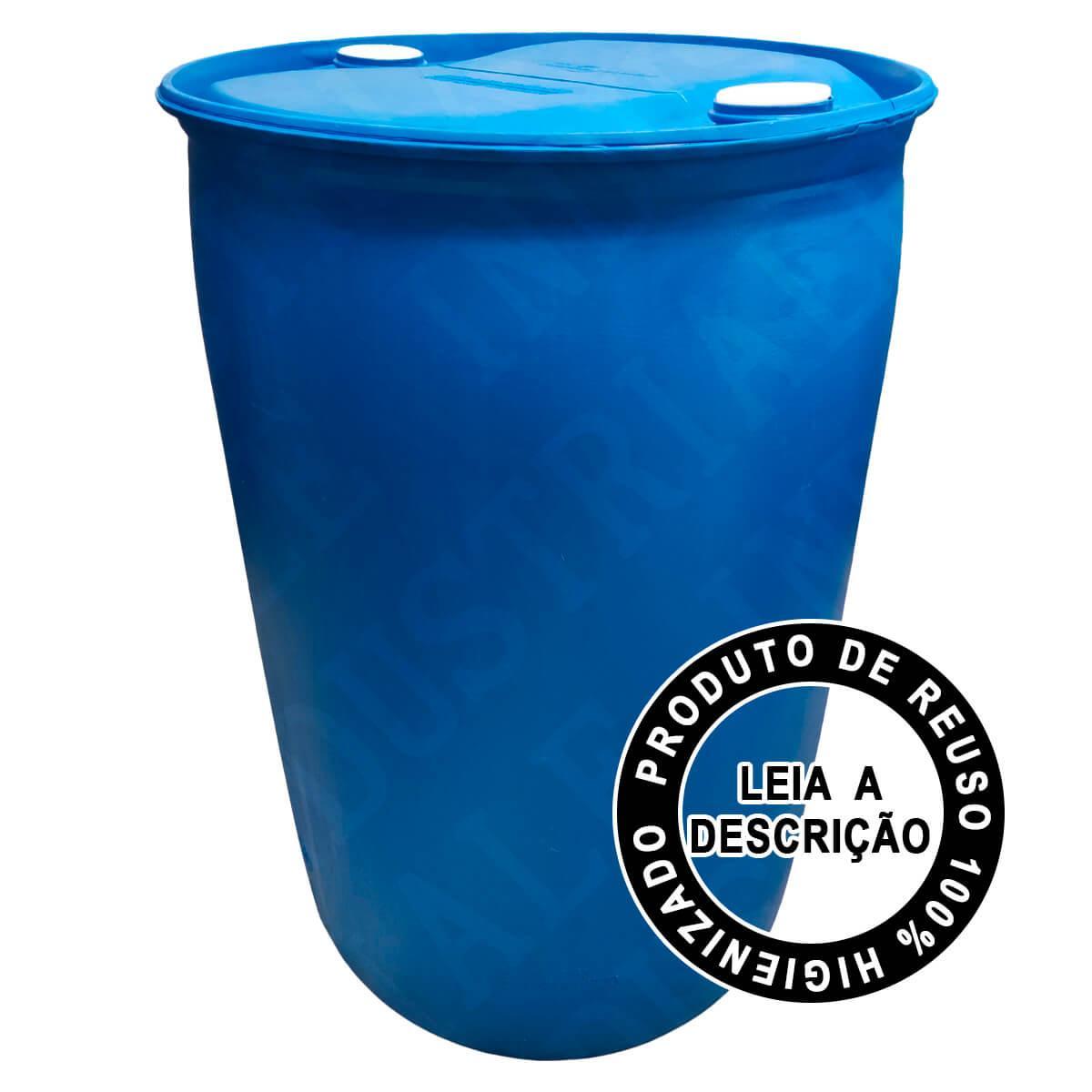 Bombona Plástica 200 Litros Tampa Fixa Selo U.N REUSO