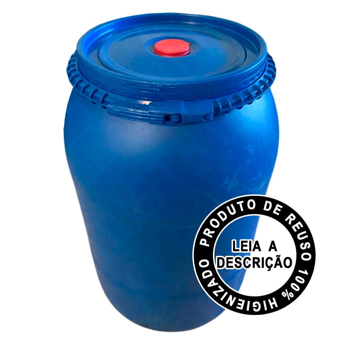 Bombona Plástica 200 Litros Tampa Removível Cinta Lacre REUSO