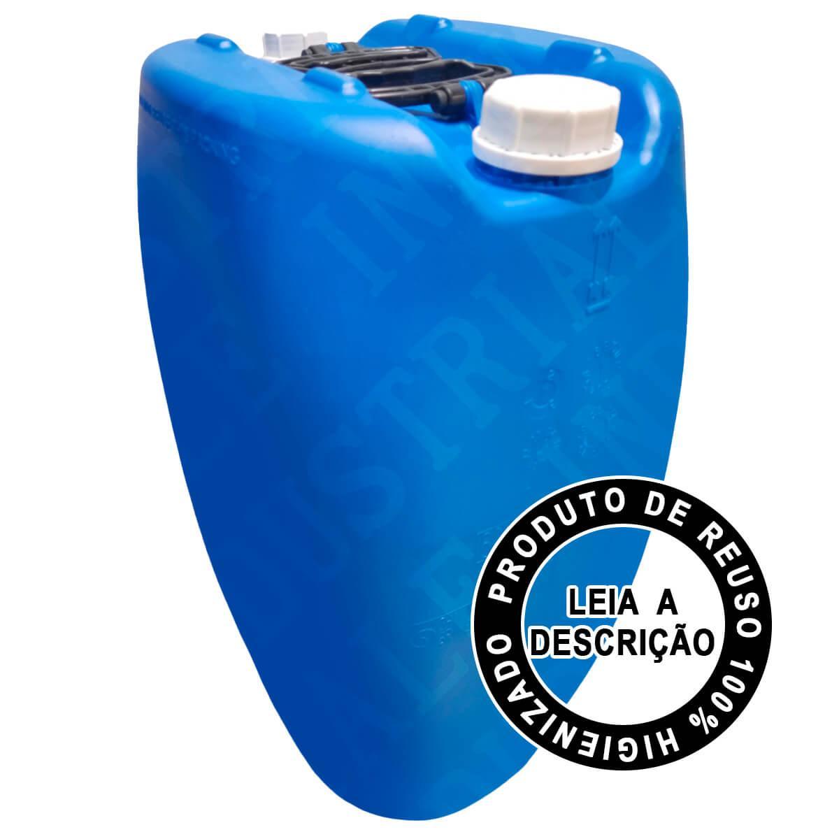 Bombona Plástica 60 Litros Tampa Fixa Dupla Selo U.N REUSO