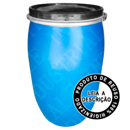 Bombona Plástica 120 Litros Tampa Removível Cinta Lacre REUSO